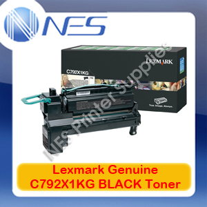 Lexmark Genuine C792X1KG BLACK High Yield Toner Cartridge for C792DE (20K)